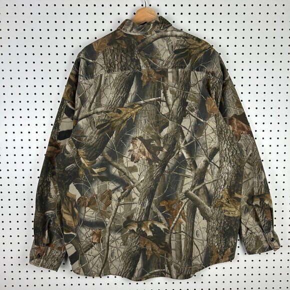 Realtree Hardwoods Camo Long Sleeve Size XL Button Up Shirt Hunting Vintage 90s - Picture 3 of 6